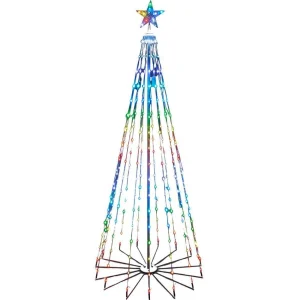 Kurt Adler 6 Foot Pre-Lit Rgb Led Collapsible Decorated Tree
