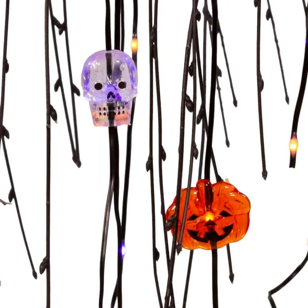 Kurt Adler 4 Foot Willow With 192 Purple And Orange Fairy Lights