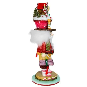 Kurt Adler 18" Hollywood Nutcrackers™ Battery Operated Led Gingerbread House Hat Nutcracker