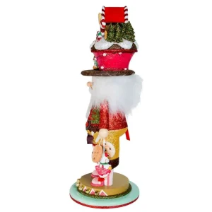 Kurt Adler 18" Hollywood Nutcrackers™ Battery Operated Led Gingerbread House Hat Nutcracker