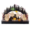 Kurt Adler Battery-Operated Lighted Led Wooden Halloween Village House