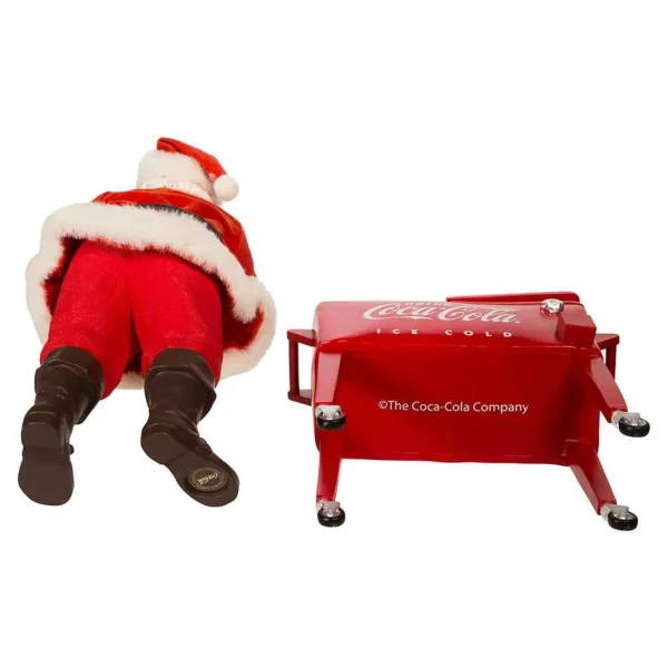 Kurt Adler Coke Santa With Table Cooler, 2 Piece Set