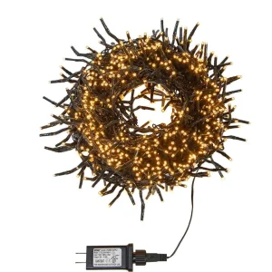 Kurt Adler Cul 1000-Light 33-Foot Cluster Light Set With Classic White 3Mm Led Bulbs
