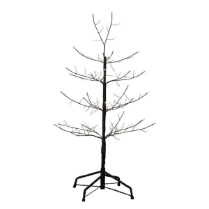 Kurt Adler 3-Foot Black Twig Tree With Warm White Cool White Twinkle Lights