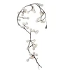 Kurt Adler 6-Foot Brown Garland Warm White Cotton Ball 48 Light Led