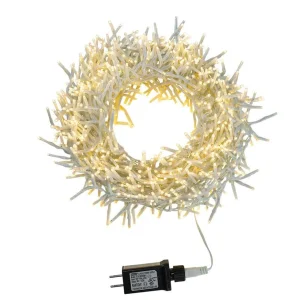 Kurt Adler 33-Foot 1000-Light Cluster Garland With Warm White Led Lights