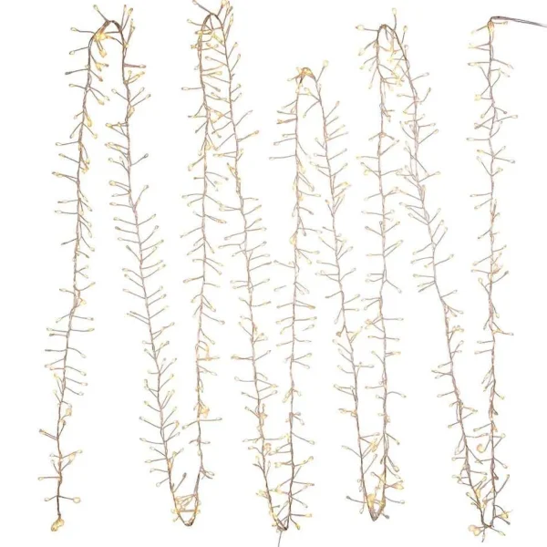 Kurt Adler 24-Foot 720-Light Warm White Twinkle Led Fairy Cluster Garland