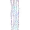Kurt Adler 6.5-Foot Multi-Color Silver Iridescent Tinsel Cascade Light Set
