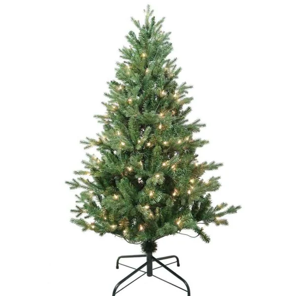 Kurt Adler 4.5-Foot Pre-Lit Clear Incandescent Jackson Pine Tree
