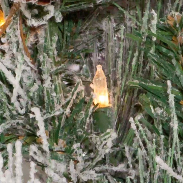 Kurt Adler 9-Foot Pre-Lit Clear Incandescent Flocked Garland