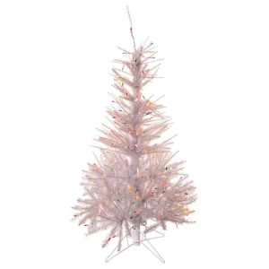 Kurt Adler 4.5-Foot Pre-Lit Glisten Pine Tree And Multi-Color Lights