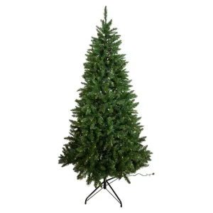 Kurt Adler 7-Foot Pre-Lit Pine Tree With Clear Lights