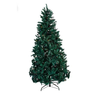 Kurt Adler 7-Foot Pre-Lit Pine Tree With Multi-Colored Lights