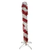 Kurt Adler 4-Foot Pre-Lit Red And White Led Tinsel Candy Cane
