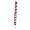 Kurt Adler 6-Foot Pre-Lit Red And White Led Tinsel Candy Cane
