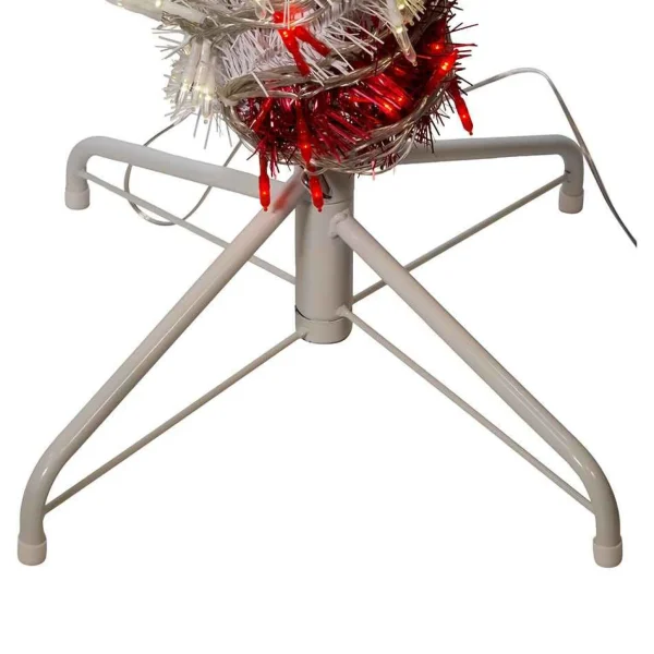 Kurt Adler 5-Foot Pre-Lit Red And White Led Tinsel Candy Cane