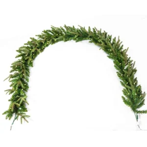 Kurt Adler 9-Foot Pre-Lit Warm White Led Grand Fir Garland