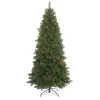 Kurt Adler 7.5-Foot Slim Pre-Lit Multi-Color Burlington Tree