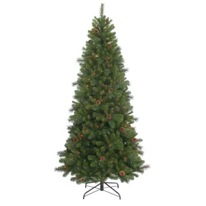 Kurt Adler 7.5-Foot Slim Pre-Lit Multi-Color Burlington Tree