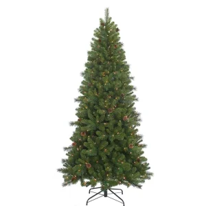Kurt Adler 7.5-Foot Slim Pre-Lit Clear Burlington Tree