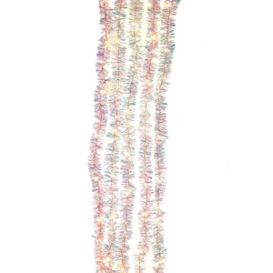 Kurt Adler 6.5-Foot Warm White Iridescent Tinsel Cascade Light Set