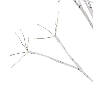 Kurt Adler 4-Foot White Birch Tree With Warm White Led 8 Function Lights
