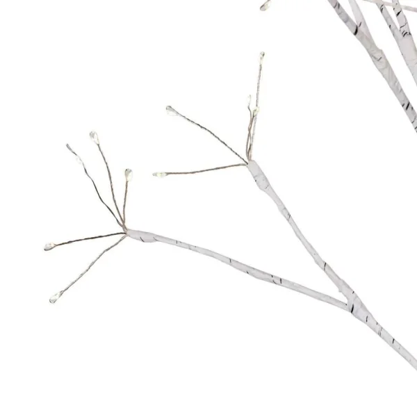 Kurt Adler 4-Foot White Birch Tree With Warm White Led 8 Function Lights