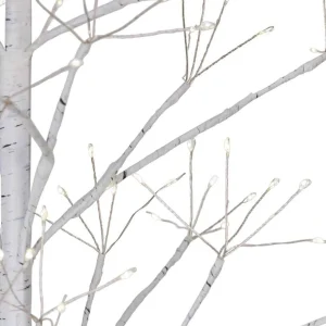 Kurt Adler 3-Foot White Birch Tree With Warm White Led 8 Function Lights