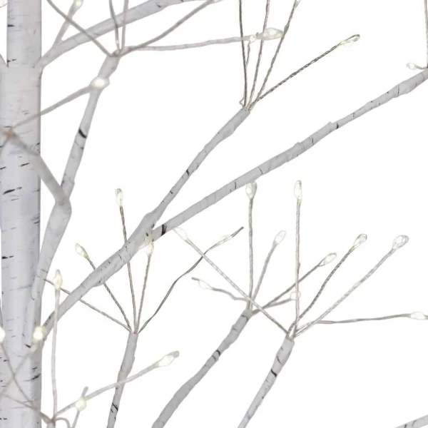 Kurt Adler 3-Foot White Birch Tree With Warm White Led 8 Function Lights
