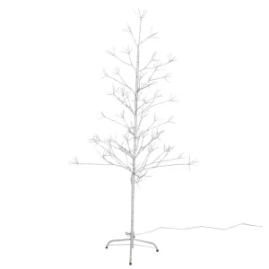 Kurt Adler 5-Foot White Birch Tree With Warm White Led 8 Function Lights