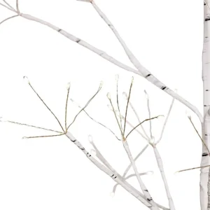 Kurt Adler 5-Foot White Birch Tree With Warm White Led 8 Function Lights