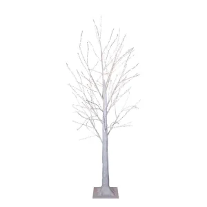Kurt Adler 4-Foot Winter White Twig Tree With 500 Warm White Lights