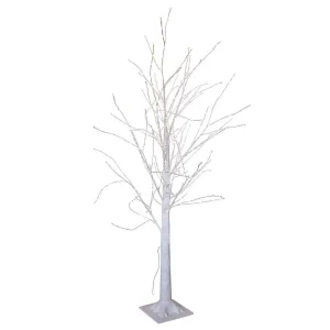 Kurt Adler 4-Foot Winter White Twig Tree With 500 Warm White Lights