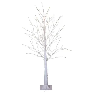 Kurt Adler 4-Foot Winter White Twig Tree With 500 Warm White Lights