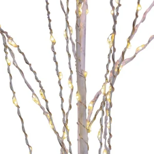 Kurt Adler 4-Foot Winter White Twig Tree With 500 Warm White Lights