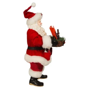 Kurt Adler Hershey Santa With Basket Tablepiece