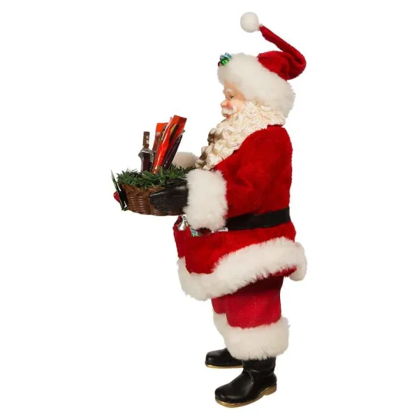 Kurt Adler Hershey Santa With Basket Tablepiece