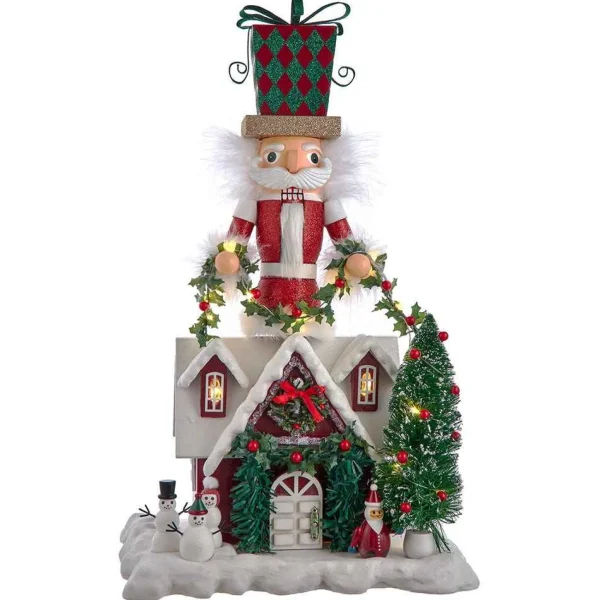 Kurt Adler 18-Inch Battery Operated Deck The Halls Musical Led Nutcracker