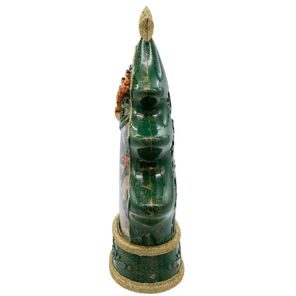 Kurt Adler 11.25-Inch Battery Operated Water Snowman Tree With Santa Sleigh