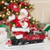Kurt Adler 13-Inch Battery-Operated Coca-Cola Santa Train With Led Garland