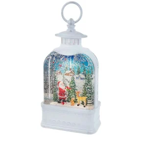 Kurt Adler 9.5-Inch Battery-Operated Lighted Santa Water Lantern