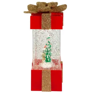 Kurt Adler 7-Inch Battery-Operated The Child And Tree Water Musical Gift Box Table Piece