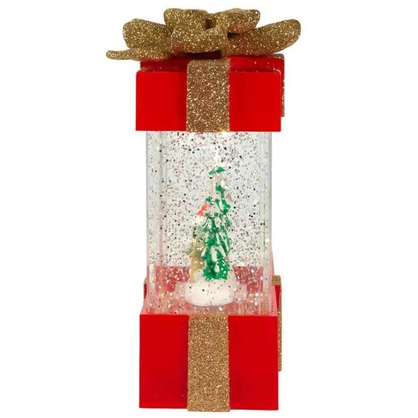 Kurt Adler 7-Inch Battery-Operated The Child And Tree Water Musical Gift Box Table Piece