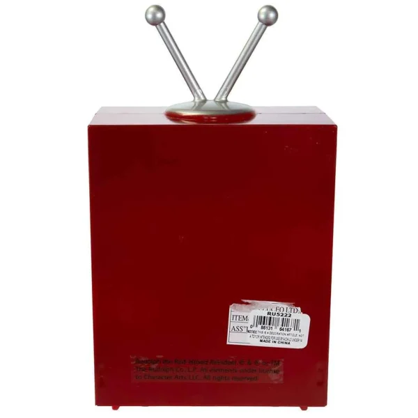 Kurt Adler 8.5-Inch Battery-Operated Rudolph And Santa Musical Tv Table Piece
