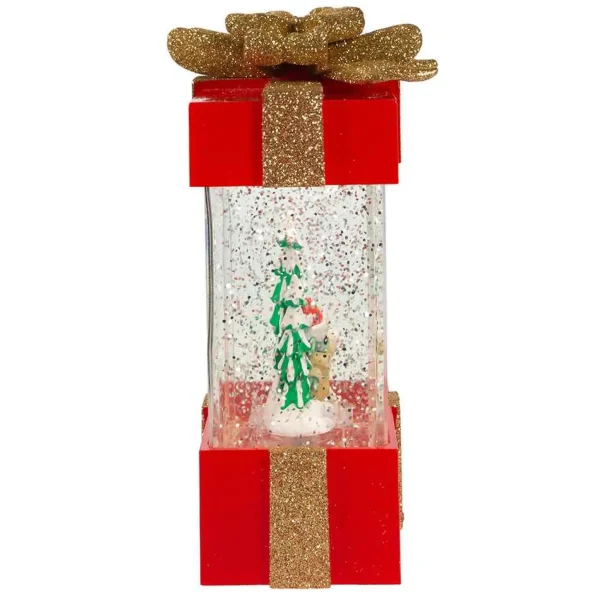 Kurt Adler 7-Inch Battery-Operated The Child And Tree Water Musical Gift Box Table Piece