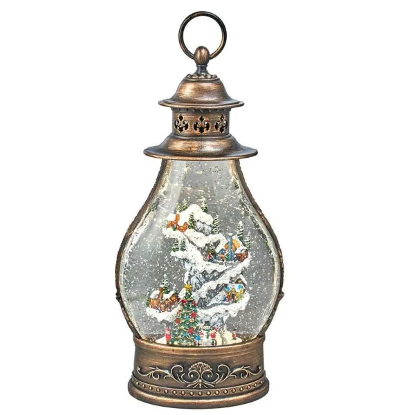 Kurt Adler 15-Inch Battery-Operated Lit Christmas Village Water Lantern