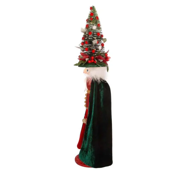Kurt Adler 24-Inch Battery-Operated Hollywood Red And Dark Green Nutcracker With Led Hat