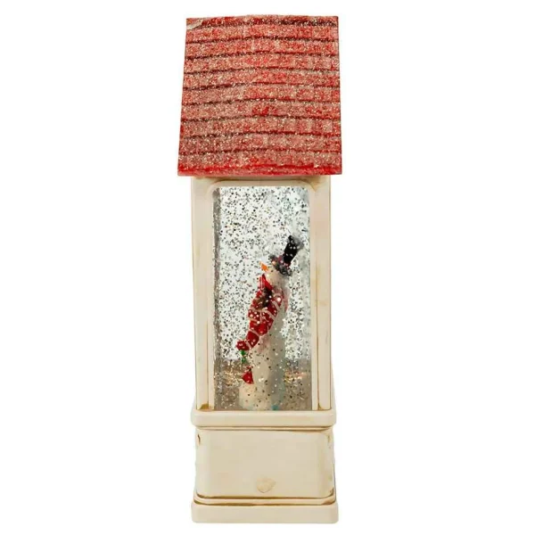Kurt Adler 9.2-Inch Battery-Operated Lighted Snowman House Water Lantern