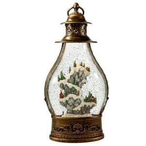 Kurt Adler 15-Inch Battery-Operated Lit Christmas Village Water Lantern