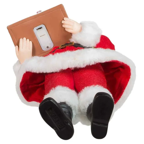 Kurt Adler 11-Inch Battery-Operated Santa With Light-Up Gingerbread House